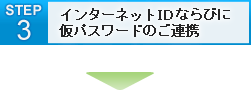 STEP3 「インターネットIDならびに仮パスワードのご連携」