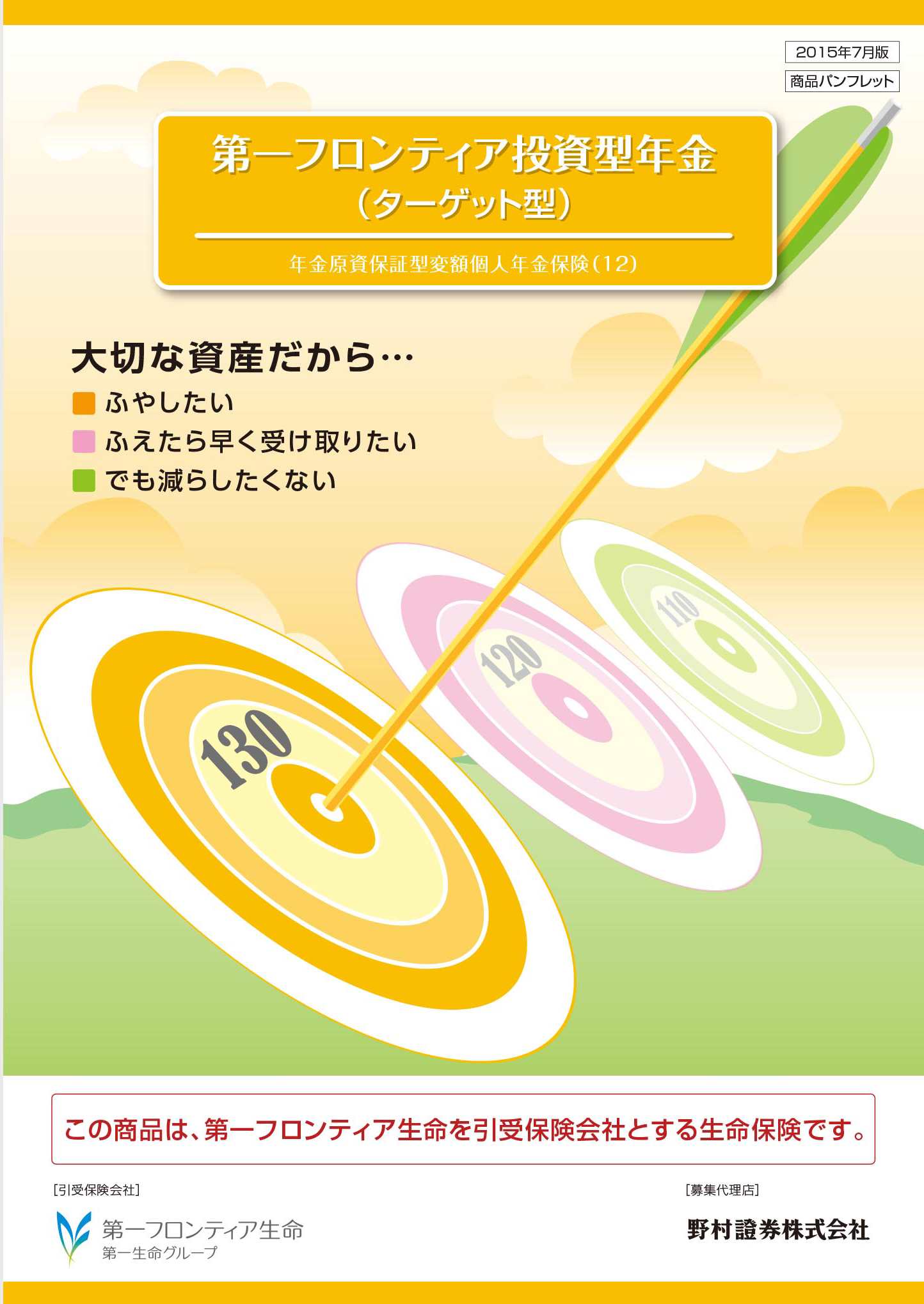 第一フロンティア投資型年金（ターゲット型）　　パンフレット表紙画像