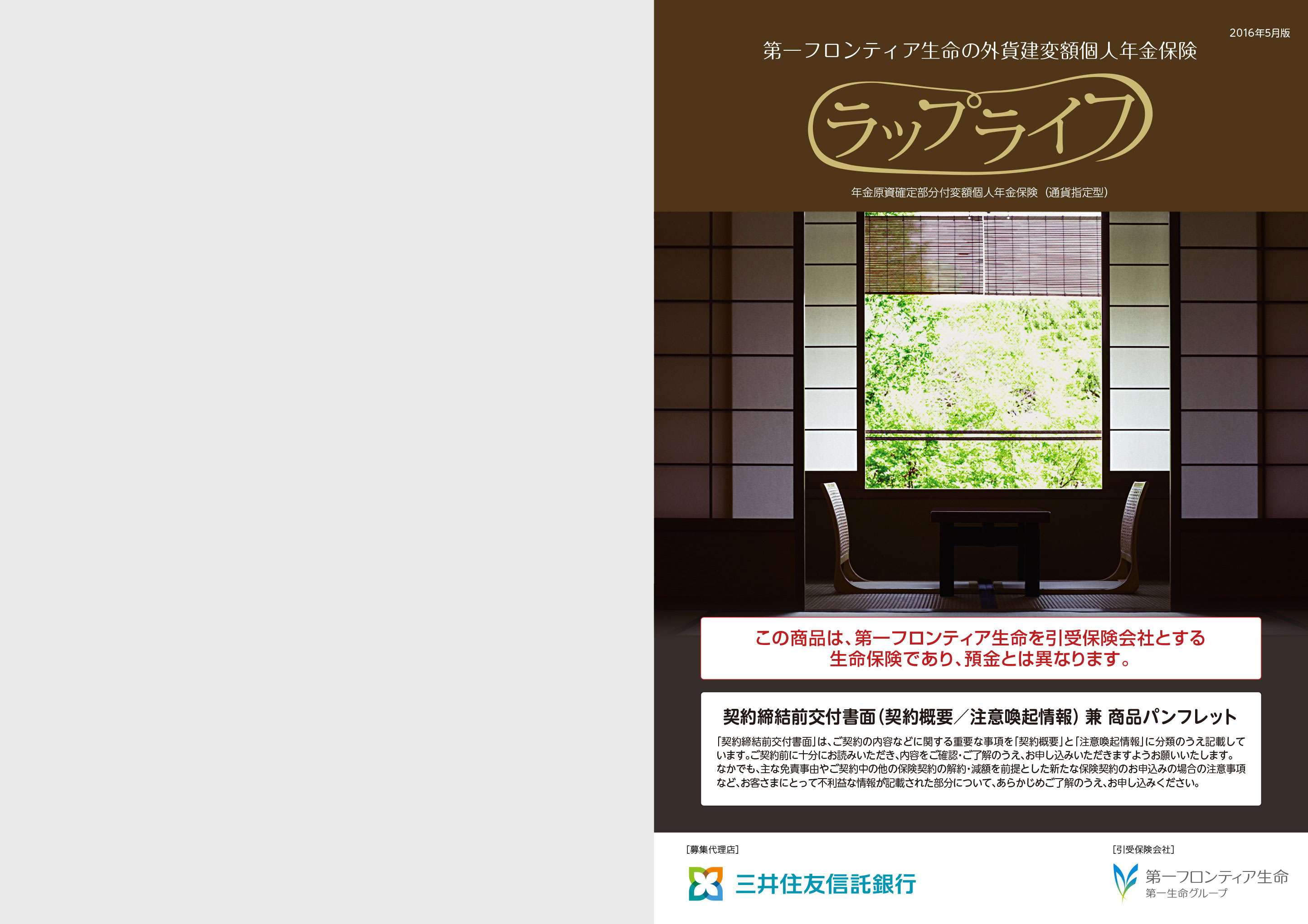 変額年金・個人年金　平成19年度版（大型本） ラップライフ 年金原資確定部分付変額個人年金保険（通貨指定型