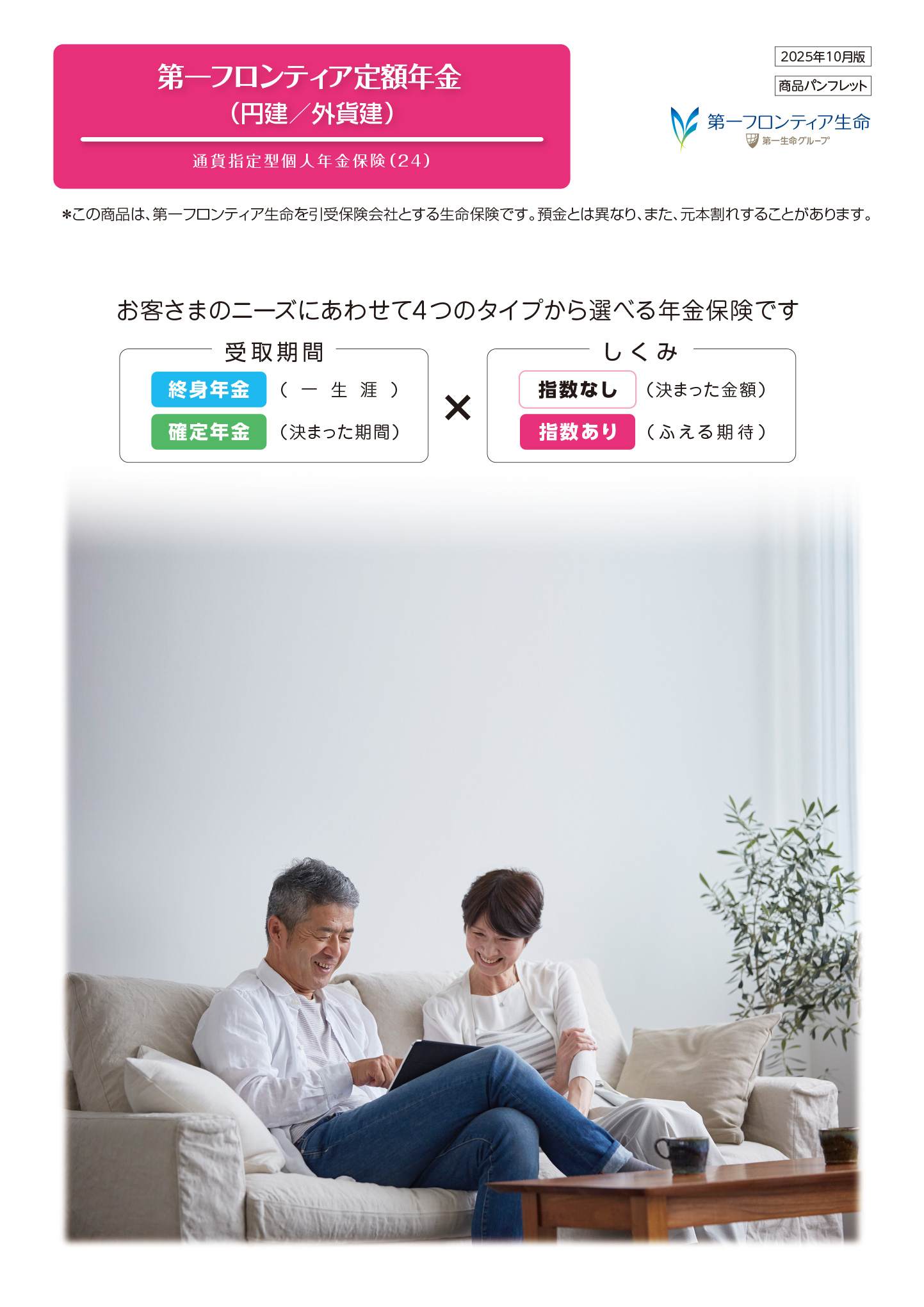 第一フロンティア定額年金（円建/外貨建）　パンフレット表紙画像